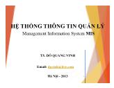 Hệ thống thông tin quản lý - Đỗ Quang Vinh