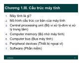 Kiến trúc máy tính - Chương 1.3: Cấu trúc máy tính