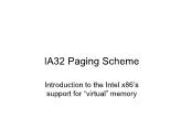 Advanced Systems Programming - Lesson 11: IA32 Paging Scheme