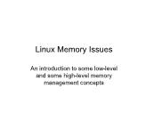 Advanced Systems Programming - Lesson 12: Linux Memory Issues