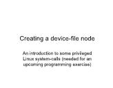 Advanced Systems Programming - Lesson 3: Creating a device-file node