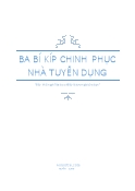 Ba bí kíp chinh phục nhà tuyển dụng - Nguyễn Quang