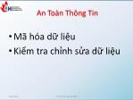 Bài giảng An ninh mạng - An toàn thông tin