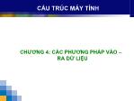 Bài giảng Cấu trúc máy tính - Chương 4: Các phương pháp vào, ra dữ liệu