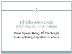 Bài giảng Hệ điều hành Linux - Hệ thống tập tin - Phạm Nguyên Khang