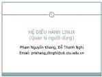 Bài giảng Hệ điều hành Linux - Quản lý người dùng - Phạm Nguyên Khang