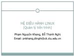 Bài giảng Hệ điều hành Linux - Quản lý tiến trình - Phạm Nguyên Khang