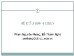 Bài giảng Hệ điều hành Linux - Tổng quan - Phạm Nguyên Khang