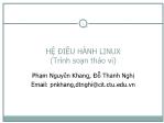 Bài giảng Hệ điều hành Linux - Trình soạn thảo Vi - Phạm Nguyên Khang