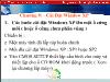 Bài giảng Kiến trúc máy tính - Chương 9: Cài đặt Windows XP