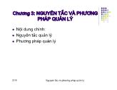 Bài giảng Kỹ năng quản lý - Chương 3: Nguyên tắc và phương pháp quản lý