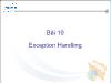 Bài giảng Lập trình C# - Bài 10: Exception Handling