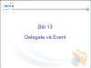 Bài giảng Lập trình C# - Bài 13: Delegate và Event