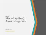 Bài giảng Lập trình hướng đối tượng - Bài 5: Một số kỹ thuật Java nâng cao - Trịnh Thành Trung