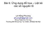 Bài giảng Lập trình hướng đối tượng - Bài 6: Ứng dụng đồ họa, liệt kê các số nguyên tố - Lê Hồng Phương