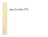 Bài giảng Lập trình Java - Chương 3: Java Cơ bản (tt) - Lăng Uy Tín