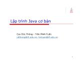 Bài giảng Lập trình Java cơ bản - Bài 6: Xử lý ngoại lệ - Cao Đức Thông