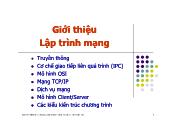 Bài giảng Lập trình mạng - Chương 1: Giới thiệu Lập trình mạng - ĐH Cần Thơ