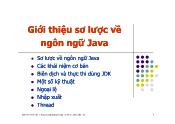 Bài giảng Lập trình mạng - Chương 2: Giới thiệu sơ lược về ngôn ngữ Java - ĐH Cần Thơ