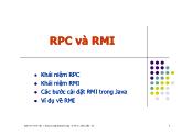 Bài giảng Lập trình mạng - Chương 5: RPC và RMI - ĐH Cần Thơ