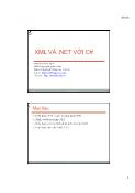 Bài giảng Lập trình .Net với C# - Chương 7: XML và .Net với C# - Phan Trọng Tiến