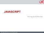 Bài giảng Lập trình ứng dụng mạng - Chương 4: JavaScript - Nguyễn Minh Đức
