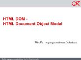 Bài giảng Lập trình ứng dụng mạng - Chương 5: HTML DOM - HTML Document Object Model - Nguyễn Minh Đức