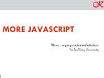Bài giảng Lập trình ứng dụng mạng - Chương 7: More JavaScript - Nguyễn Minh Đức