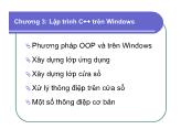 Bài giảng Lập trình Windows - Chương 3: Lập trình C++ trên Windows