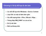 Bài giảng Lập trình Windows - Chương 4: Xử lý đồ họa & văn bản