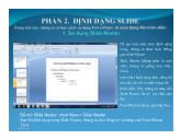Bài giảng MS PowerPoint 2007 - Phần 2: Định dạng Slide