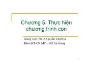 Bài giảng Nguyên lý ngôn ngữ lập trình - Chương 5: Thực hiện chương trình con - Nguyễn Văn Hòa