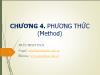 Bài giảng Nhập môn lập trình - Chương 4: Phương thức (Method) - Trần Minh Thái