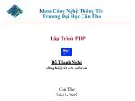 Bài giảng Phát triển phần mềm mã nguồn mở - Chương 4: Lập Trình PHP - Đỗ Thanh Nghị