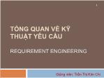 Bài giảng Thu nhận yêu cầu - Chương 1: Tổng quan về kỹ thuật yêu cầu - Trần Thị Kim Chi