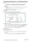 Bài tập thực hành Lập trình trên môi trường Windows - Lab 09: Tạo Báo cáo thống kê với Data Report - ĐHCN TP.HCM