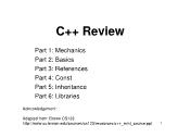 C++ Programming - Lec 01: C++ Review