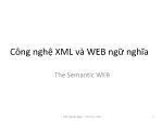 Công nghệ XML và Web ngữ nghĩa - Trần Nguyên Ngọc