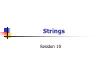 Elementary Programming with C - Session 10: Strings
