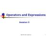 Elementary Programming with C - Session 3: Operators and Expressions