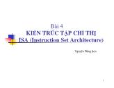 Giáo trình Kiến trúc máy tính - Bài 4: Kiến trúc tập chỉ thị ISA - Nguyễn Hồng Sơn