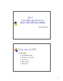 Giáo trình Kiến trúc máy tính - Bài 5: Cấu trúc bộ xử lý và thực thi chương trình - Nguyễn Hồng Sơn