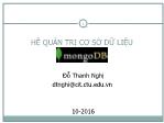 Hệ quản trị cơ sở dữ liệu - Đỗ Thanh Nghị