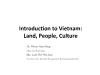 Introduction to Vietnam: Land, People, Culture - Lecture 1: How to define Vietnam update - Lam Thi Thu Suu