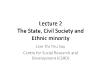 Introduction to Vietnam: Land, People, Culture - Lecture 2: The State, Civil Society and Ethnic minority - Lam Thi Thu Suu