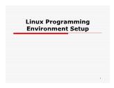 Linux Programming Environment Setup