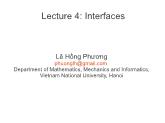 Object-Oriented Programming - Lecture 4: Interfaces - Lê Hồng Phương