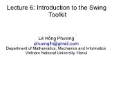 Object-Oriented Programming - Lecture 6: Introduction to the Swing Toolkit - Lê Hồng Phương