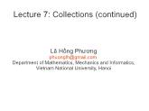 Object-Oriented Programming - Lecture 7: Collections (continued) - Lê Hồng Phương