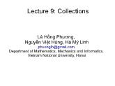 Object-Oriented Programming - Lecture 9: Collections - Lê Hồng Phương